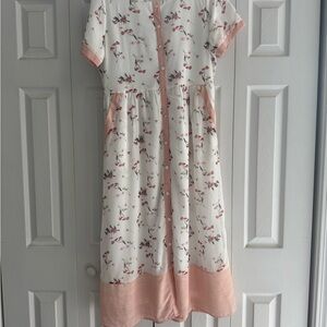 Roolee White and Pink Floral Dress